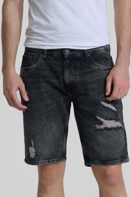 snitch-solid-men-grey-denim-shorts