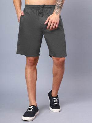 HAUWER Solid Men Grey Bermuda Shorts