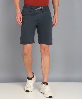 XFOX Solid Men Dark Grey Sports Shorts