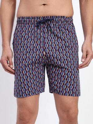 TT Printed Men Purple Basic Shorts