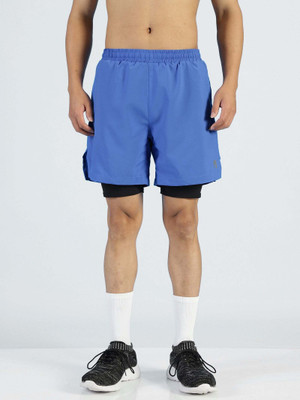 ALPMODE Solid Men Blue Sports Shorts