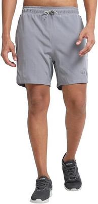 MANAAC Solid Men Grey Sports Shorts