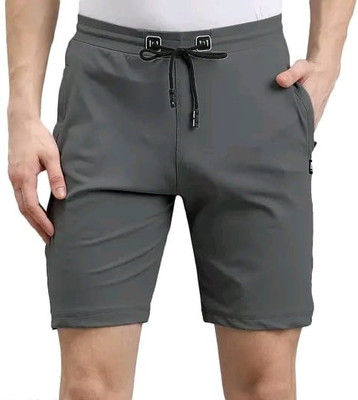 marvik Solid Men Grey Casual Shorts