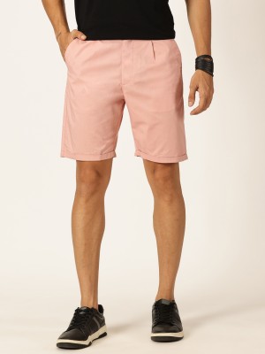 Thomas Scott Solid Men Pink Casual Shorts