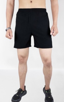 VABRU Solid Men Black Boxer Shorts