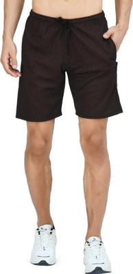 Indestar Solid Men Brown Bermuda Shorts