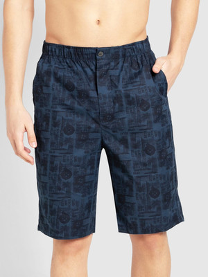 JOCKEY Printed Men Blue Bermuda Shorts