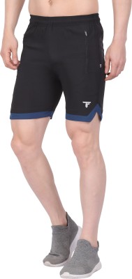 toofysportz Solid Men Black Sports Shorts