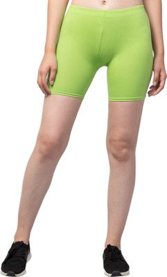 URMILAFASHION Solid Women Light Green Cycling Shorts