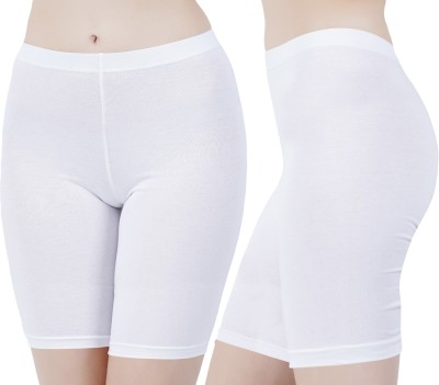 Buy That Trendz Solid Women White Cycling Shorts