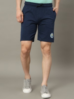 METRONAUT MENS solid regular short Solid Men Blue Regular Shorts