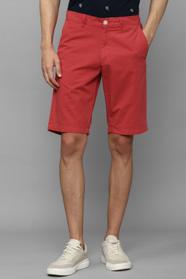 Allen Solly Solid Men Red Regular Shorts