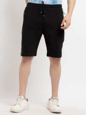 Status Quo Printed Men Black Basic Shorts