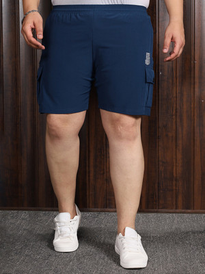 bigbanana Solid Men Blue Casual Shorts