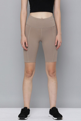 REEBOK Solid Women Beige Sports Shorts