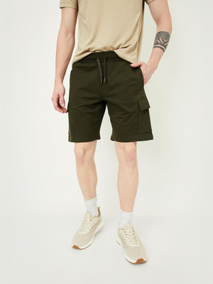 MAX Solid Men Green Regular Shorts