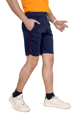 DARSHAN CREATION Solid Men Black, Silver, Dark Blue Regular Shorts