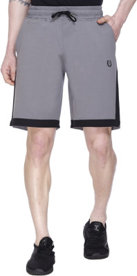 Leebonee Solid Men Grey Sports Shorts