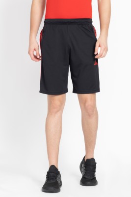 ADIDAS Striped Men Red Sports Shorts