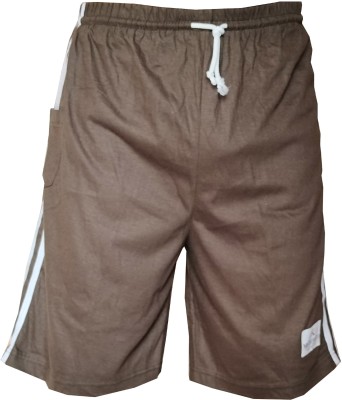 100LUCK Striped Men Brown Bermuda Shorts