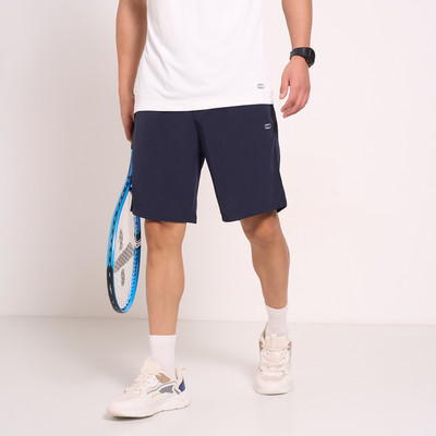 Ajile By Pantaloons Solid Men Dark Blue Basic Shorts