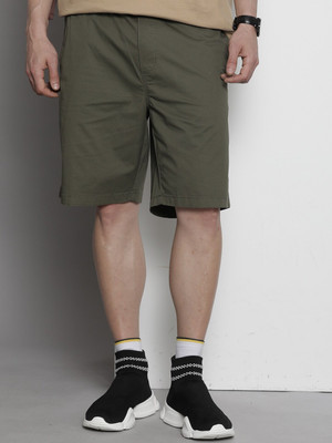 TOMMY HILFIGER Solid Men Dark Green Regular Shorts