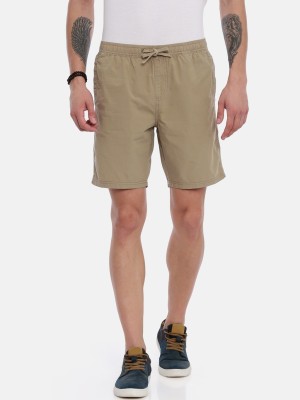 BREAKBOUNCE Solid Men Khaki Chino Shorts