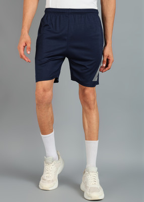 Adrenex Solid Men Dark Blue Running Shorts
