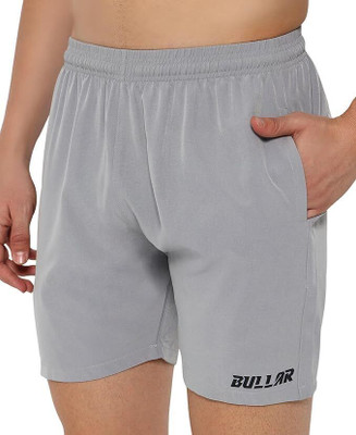 BULLAR Solid Men Grey Basic Shorts
