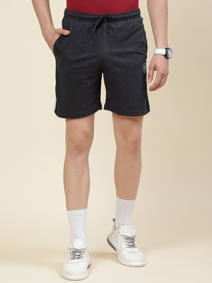 Cloak & Decker By Monte Carlo Solid Men Grey Basic Shorts