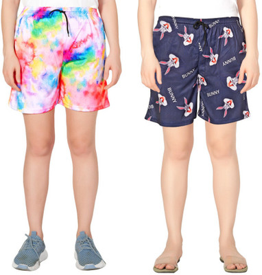 HUMA Printed Women Multicolor Regular Shorts