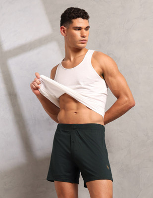 U.S. POLO ASSN. Solid Men Green Boxer Shorts