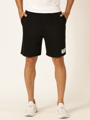 Thomas Scott Solid Men Black Sports Shorts