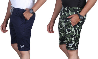 Anjaneya Solid Men Multicolor Regular Shorts