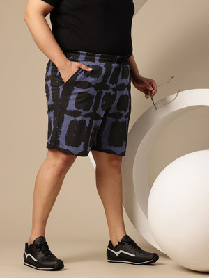 Sztori Printed Men Black Regular Shorts