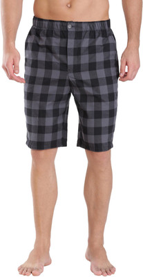 JOCKEY Checkered Men Grey Bermuda Shorts