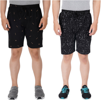 FEEL TRACK Printed Men Multicolor Regular Shorts