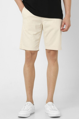 PETER ENGLAND Solid Men Beige Regular Shorts
