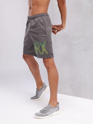 HRX by Hrithik Roshan Printed Men Grey Sports Shorts