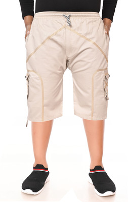 JY TRADERS Solid Men Grey Bermuda Shorts