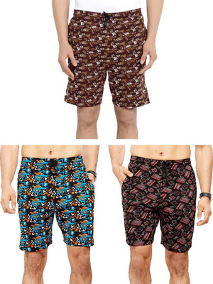 Bumchums Printed Men Multicolor Bermuda Shorts