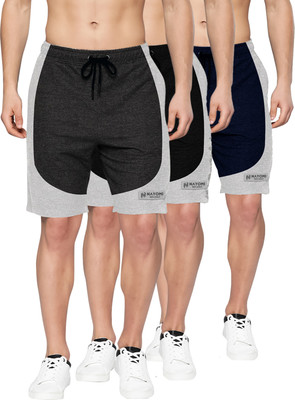 N NAYOMI Color Block Men Multicolor Casual Shorts