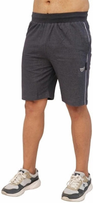 Tf Tex-fro Solid Men Reversible Grey Casual Shorts