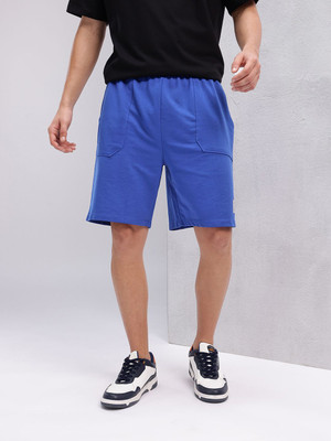 HRX by Hrithik Roshan Solid Men Blue Bermuda Shorts