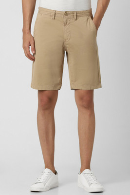 PETER ENGLAND Solid Men Brown Regular Shorts