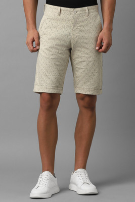 LOUIS PHILIPPE Printed Men Beige Regular Shorts