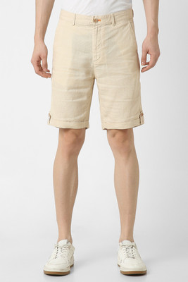 PETER ENGLAND Solid Men Beige Regular Shorts