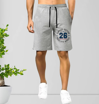 JUGULAR Printed Men Grey Regular Shorts