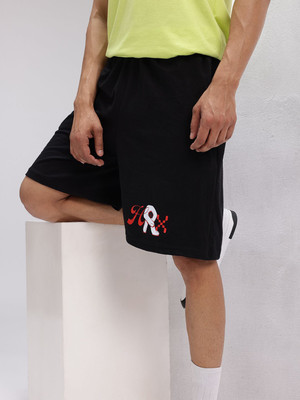 HRX by Hrithik Roshan Solid Men Black Regular Shorts