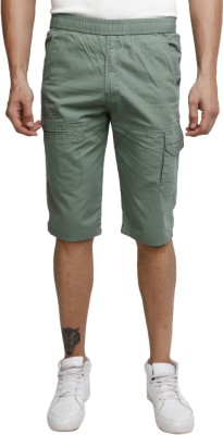 V-MART Self Design Men Green, Green Regular Shorts